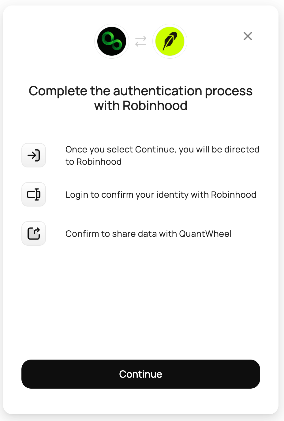 connect robinhood step 3