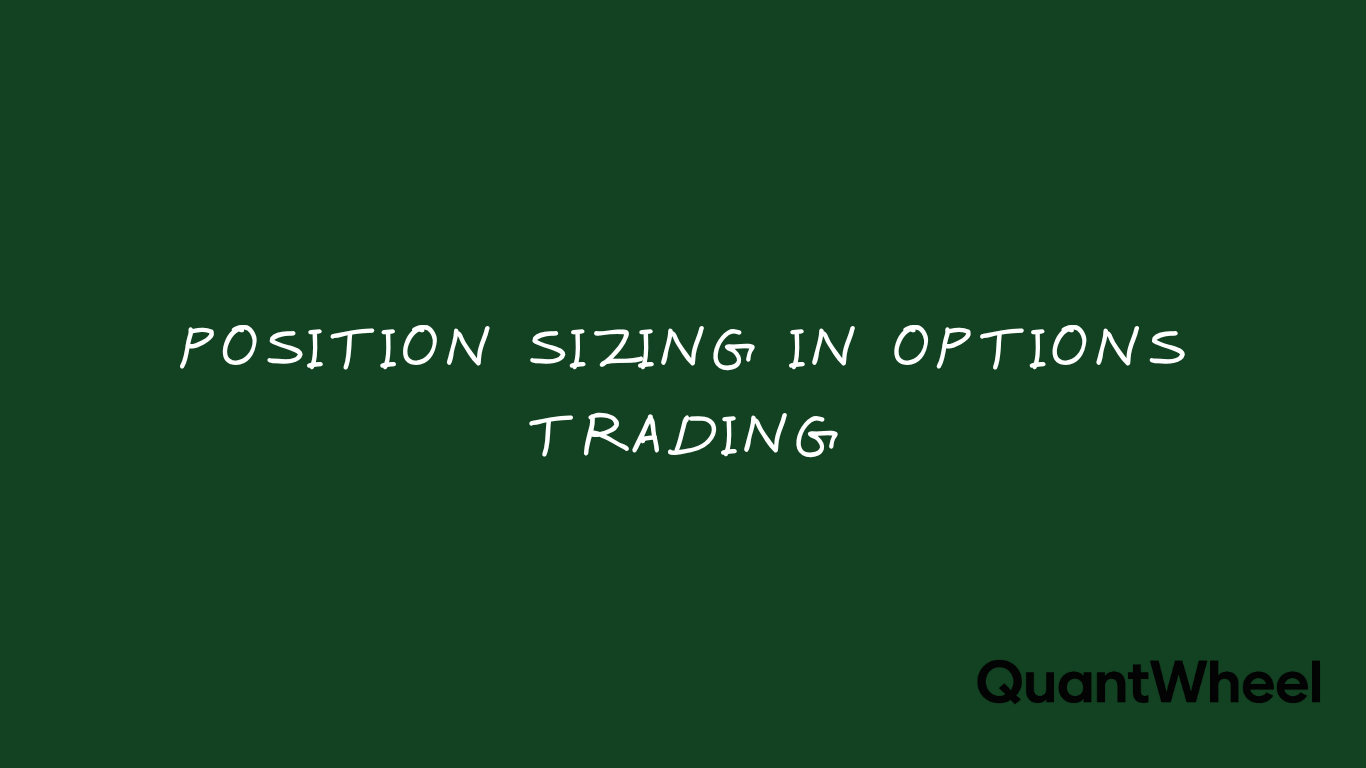 Intro image into an article that explains how to size your positions when trading options